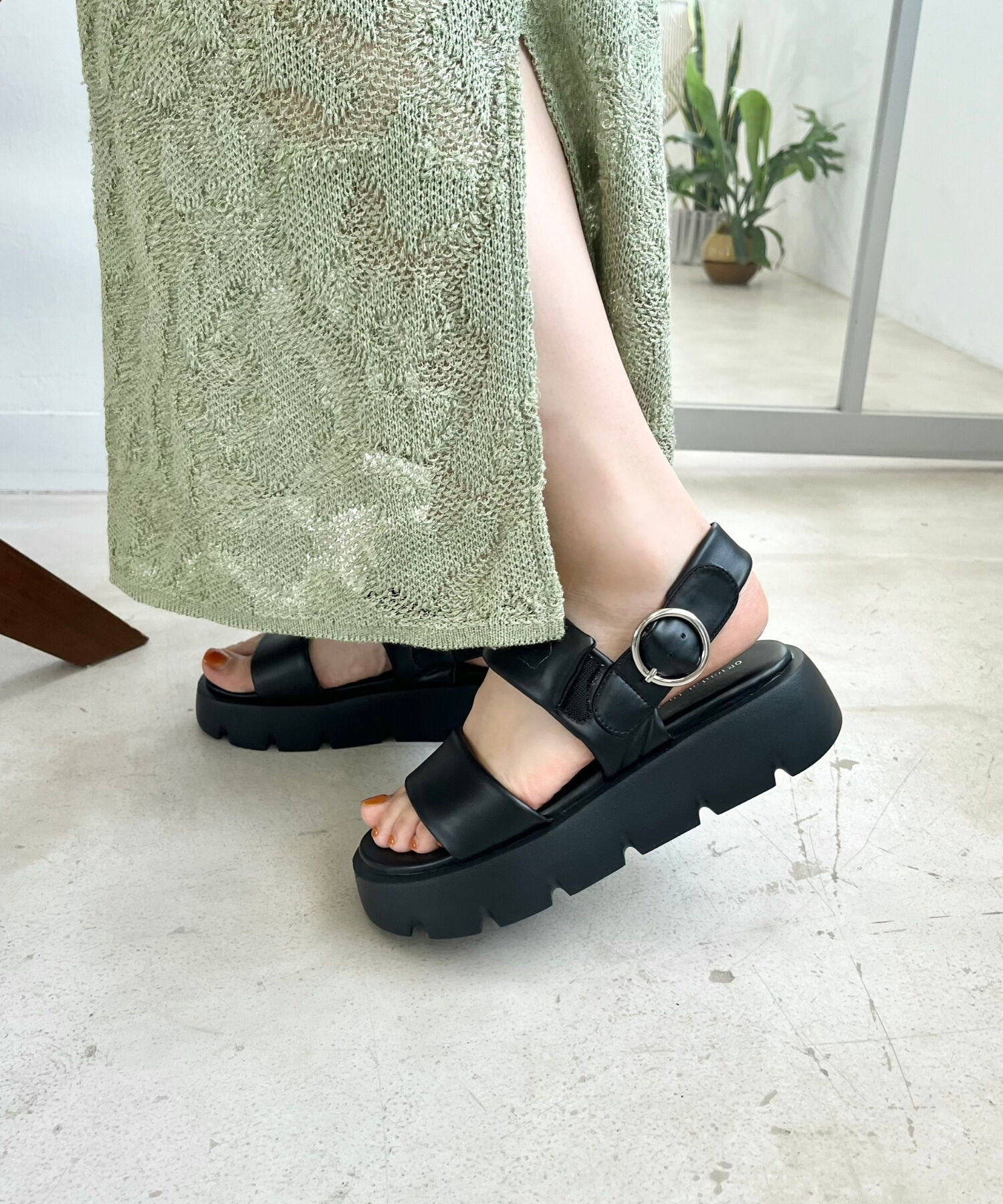 ORiental TRaffic「パデットダブルベルト厚底サンダル/41204」|サンダル|