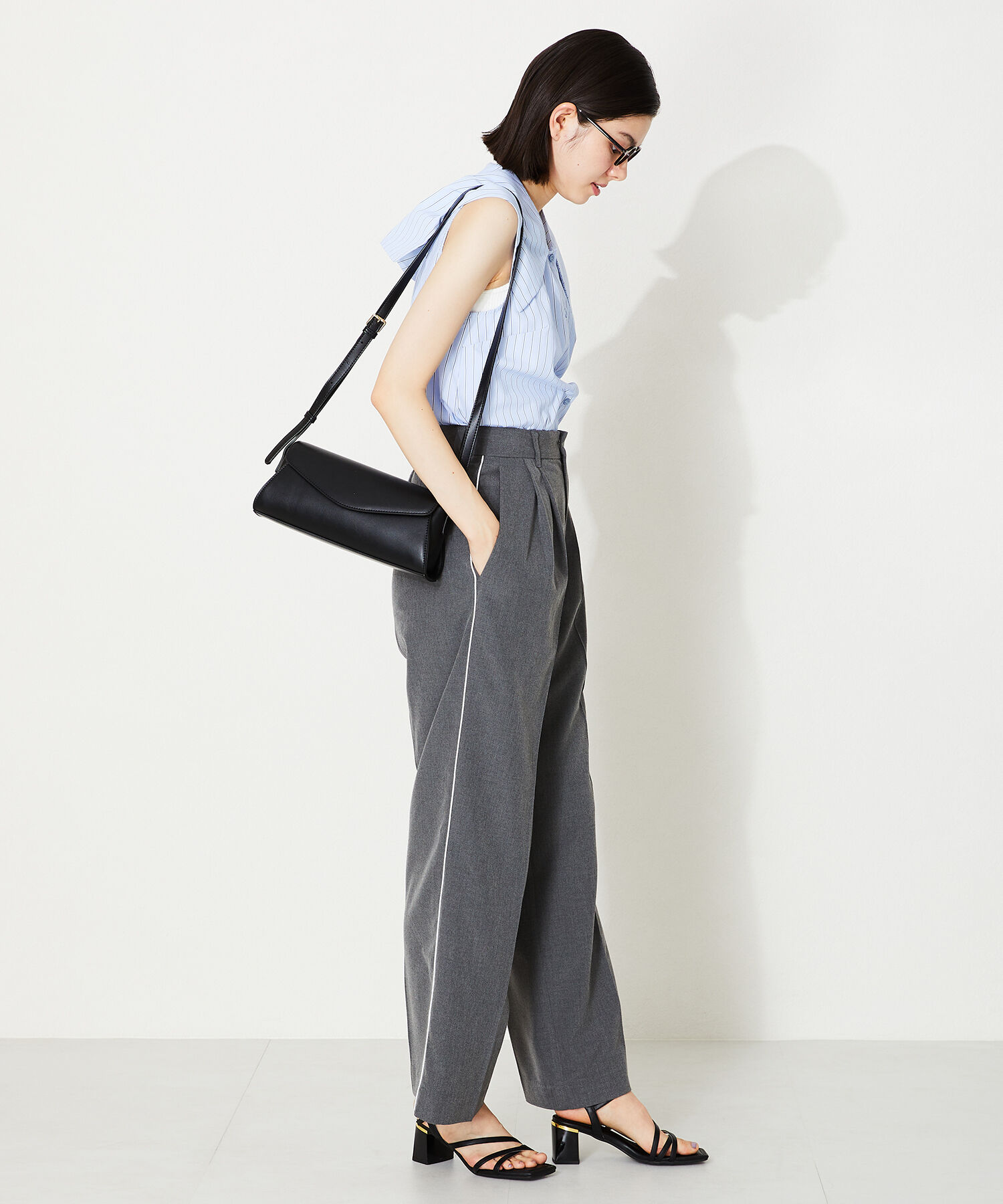 ORiental TRaffic「ナローストラップメタリックラインサンダル/41208」|サンダル|