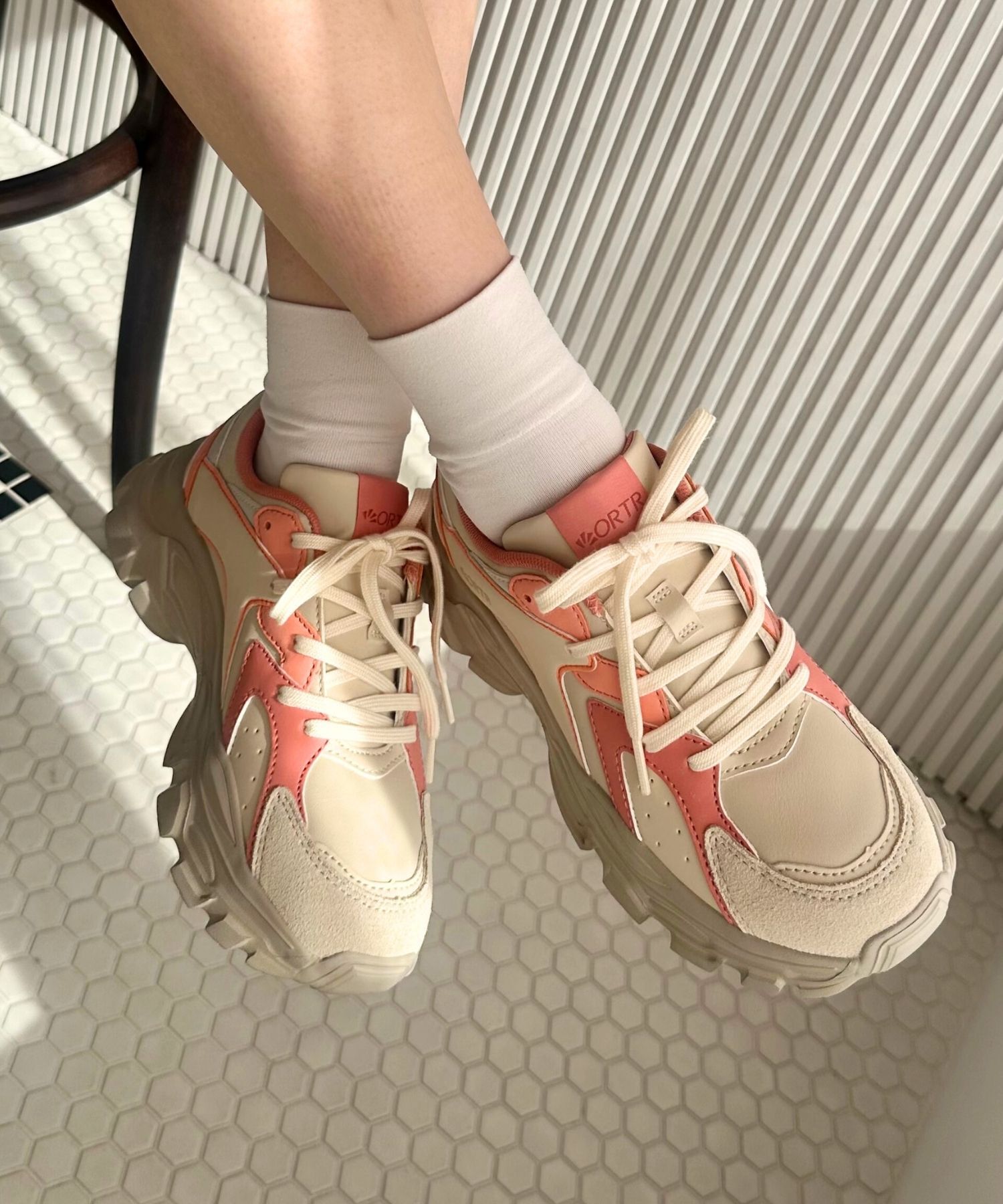 ORiental TRaffic「配色パーツ厚底スニーカー/OT3733」|スニーカー|PINK