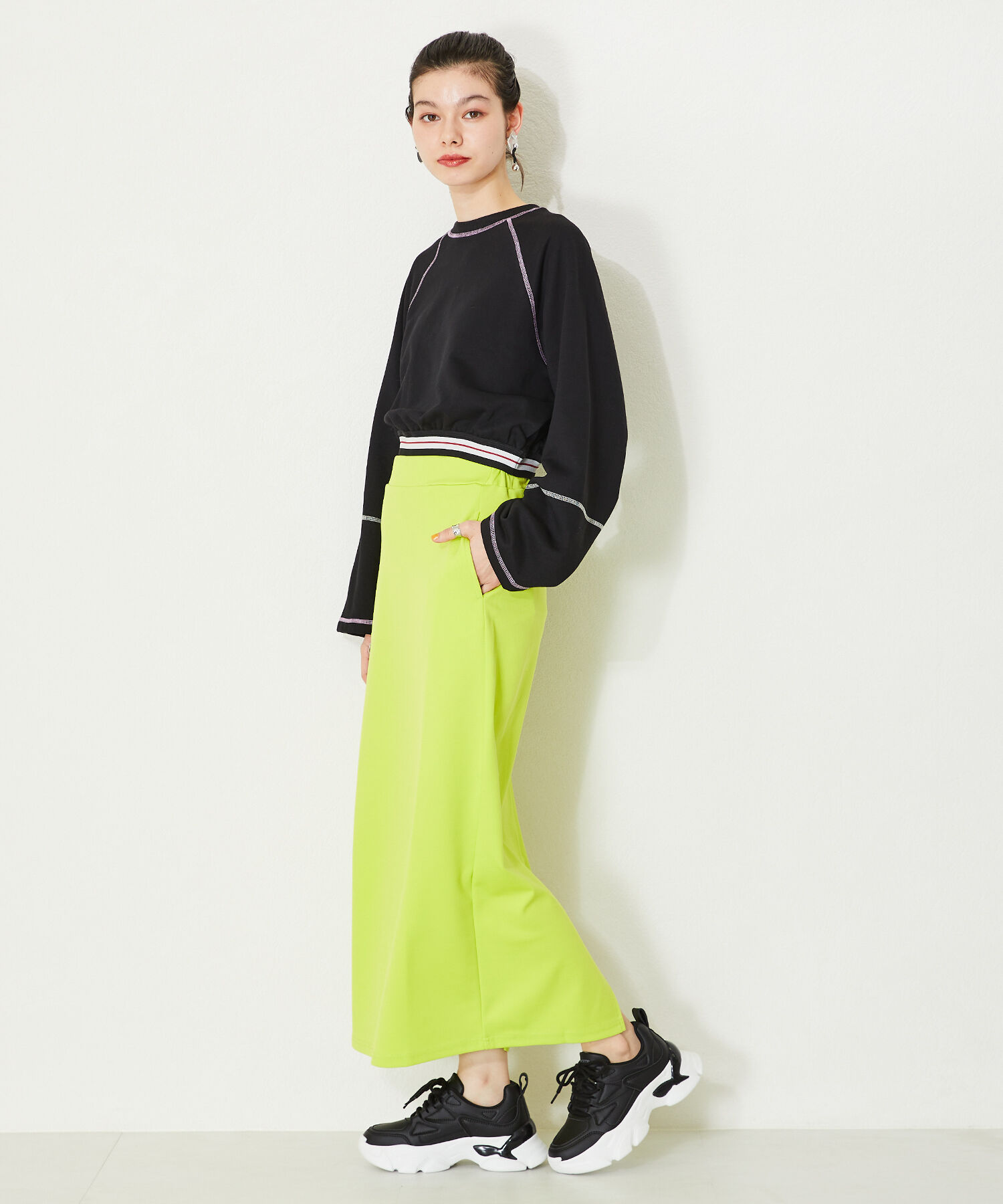 ORiental TRaffic「【トレンド】フレアソールシューレーススニーカー/OT3735 スニーカー 人気 売れてる スポーティー」|スニーカー|