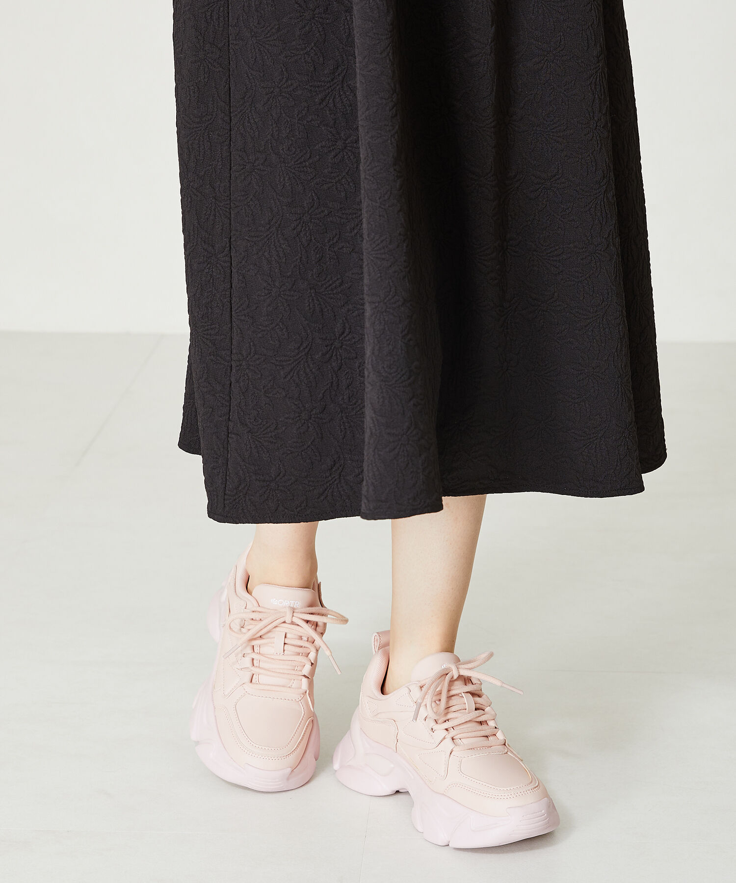 ORiental TRaffic「【トレンド】フレアソールシューレーススニーカー/OT3735 スニーカー 人気 売れてる スポーティー」|スニーカー|PINK