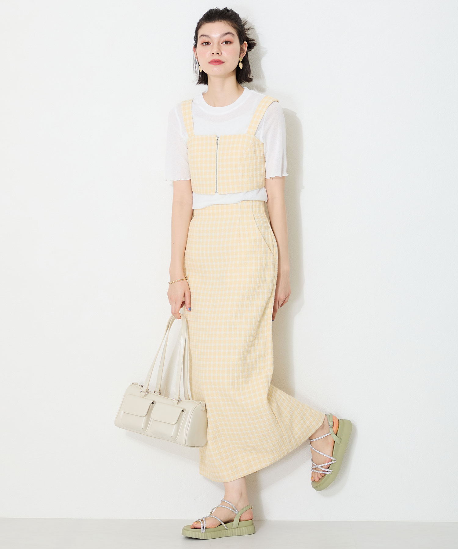 ORiental TRaffic「【追加】ラインストーンストラップサンダル/41217 サンダル 人気 トレンド 売れてる ラインストーン」|サンダル|