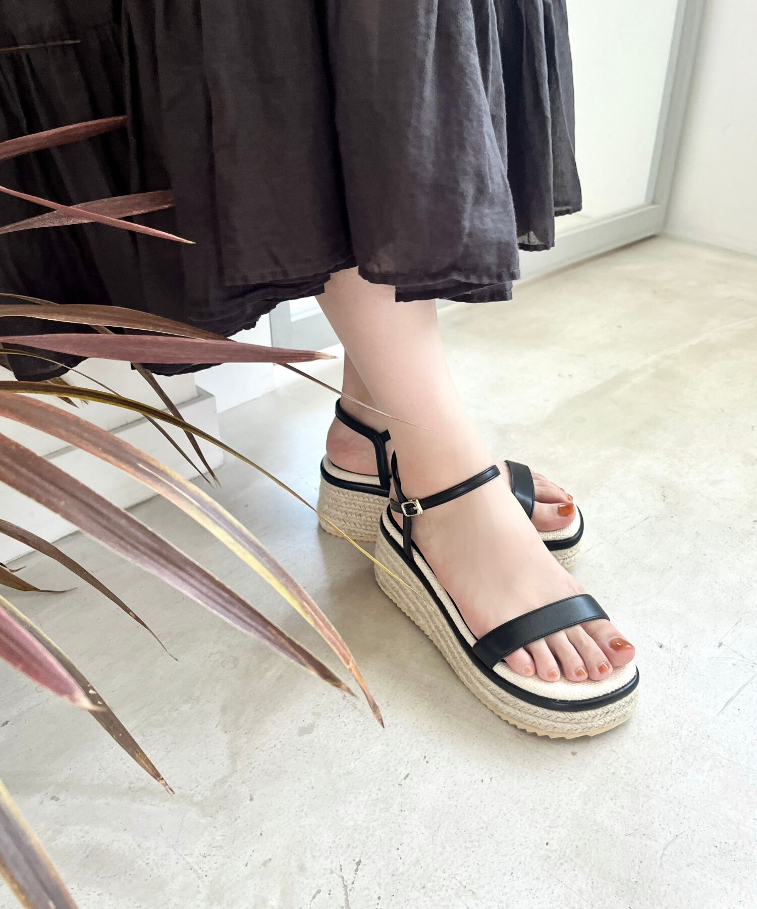 ORiental TRaffic「【アウトレット価格】厚底ジュートソールサンダル/41224 厚底 サンダル 人気 トレンド 売れてる」|サンダル|