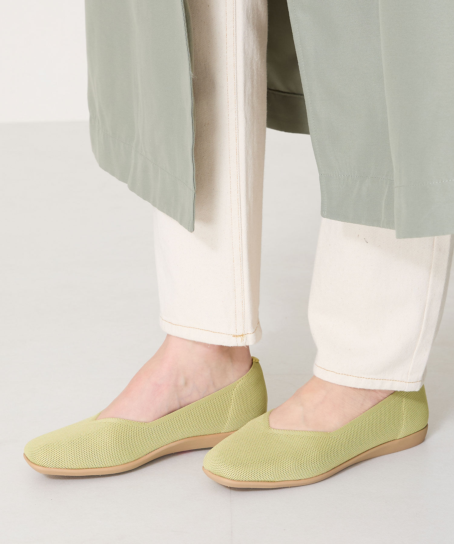 ORiental TRaffic「【洗濯OK】 ニット パンプス /R-3215 軽量 フラット ニット 通気性 柔らかい」|パンプス|