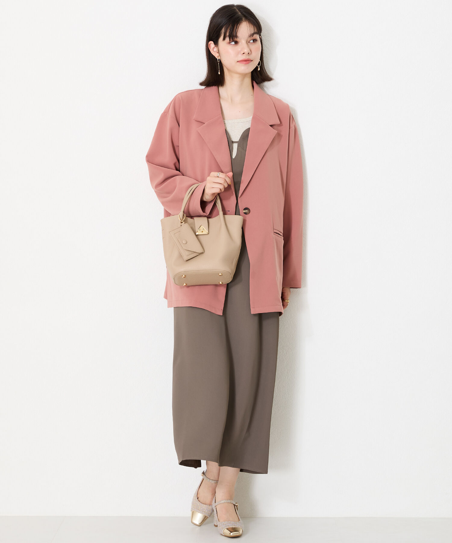 ORiental TRaffic「ツイード切替ワン ストラップパンプス /41309」|パンプス|