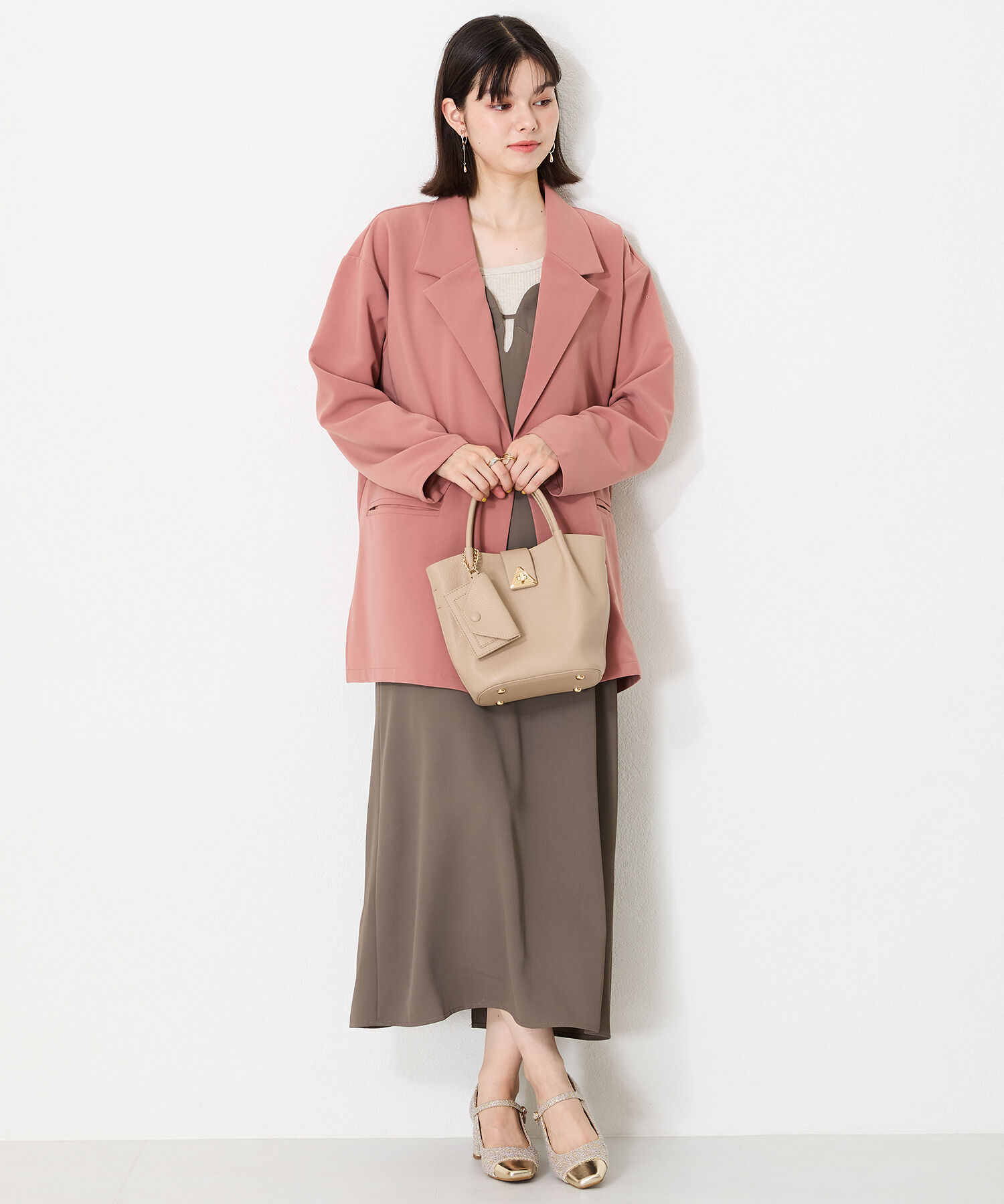 ORiental TRaffic「ツイード切替ワン ストラップパンプス /41309」|パンプス|