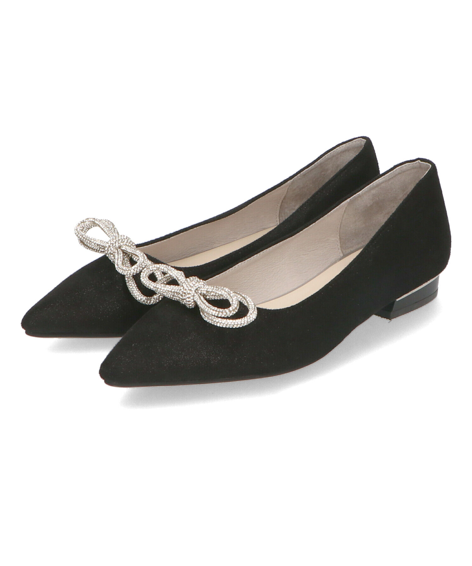 ORiental TRaffic「【トレンド】ビジューリボンフラットパンプス/41310 人気 トレンド パンプス 売れてる 上品」|パンプス|