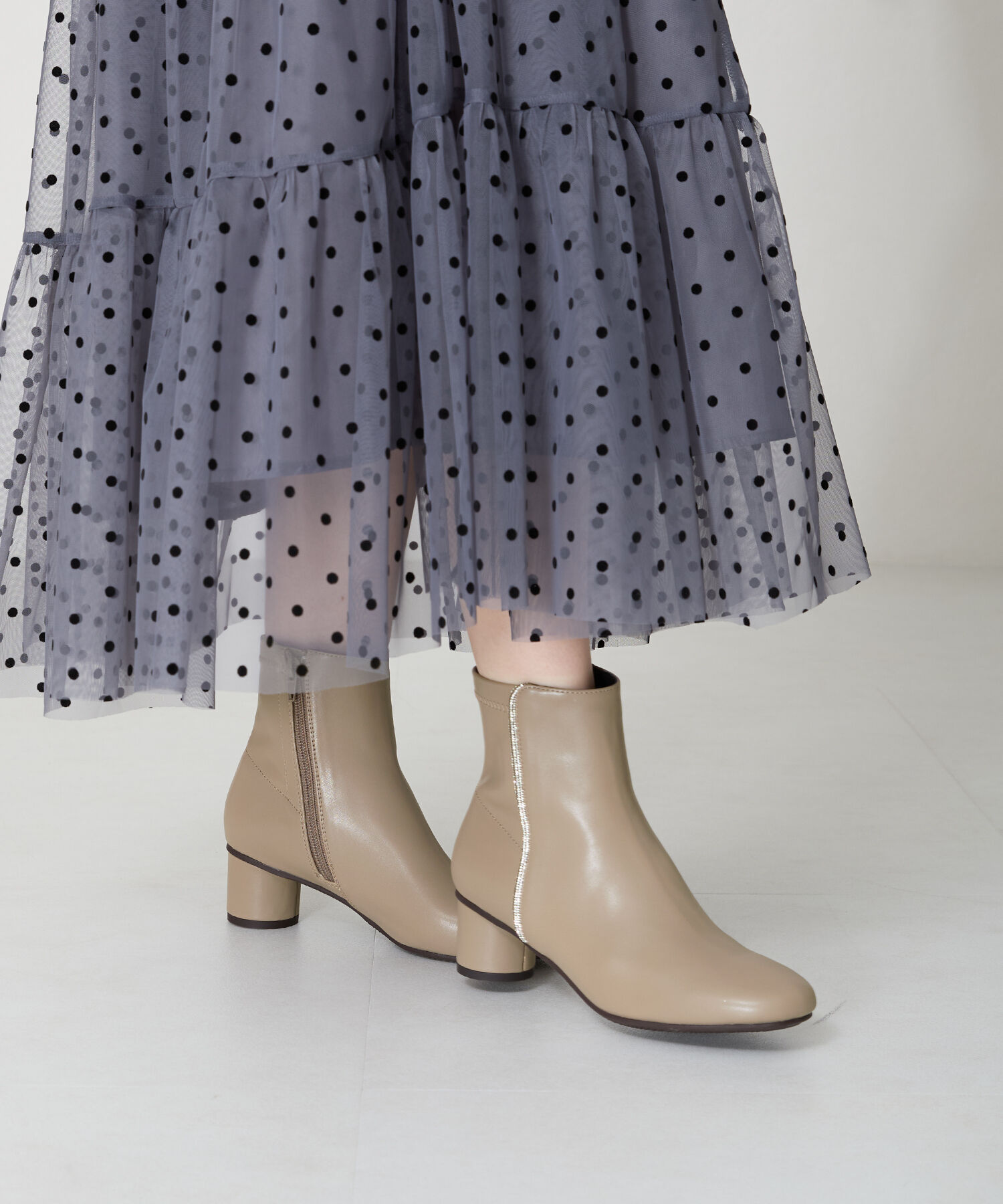 WA Oriental TRaffic「ラインストーン 切替 ショート ブーツ /42404」|ショートブーツ|