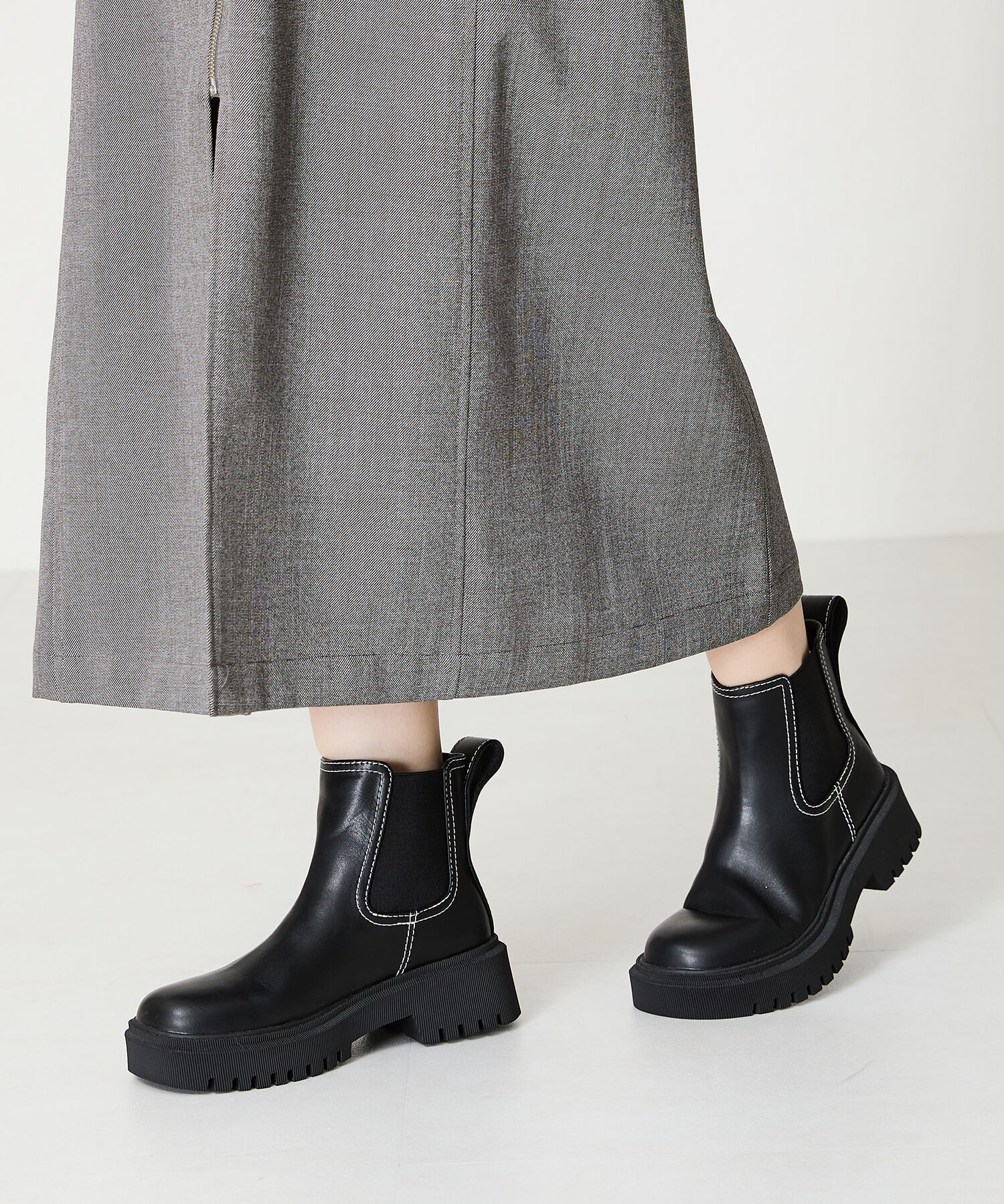 ORiental TRaffic「カラー ステッチ サイドゴア ブーツ /41408」|ショートブーツ|