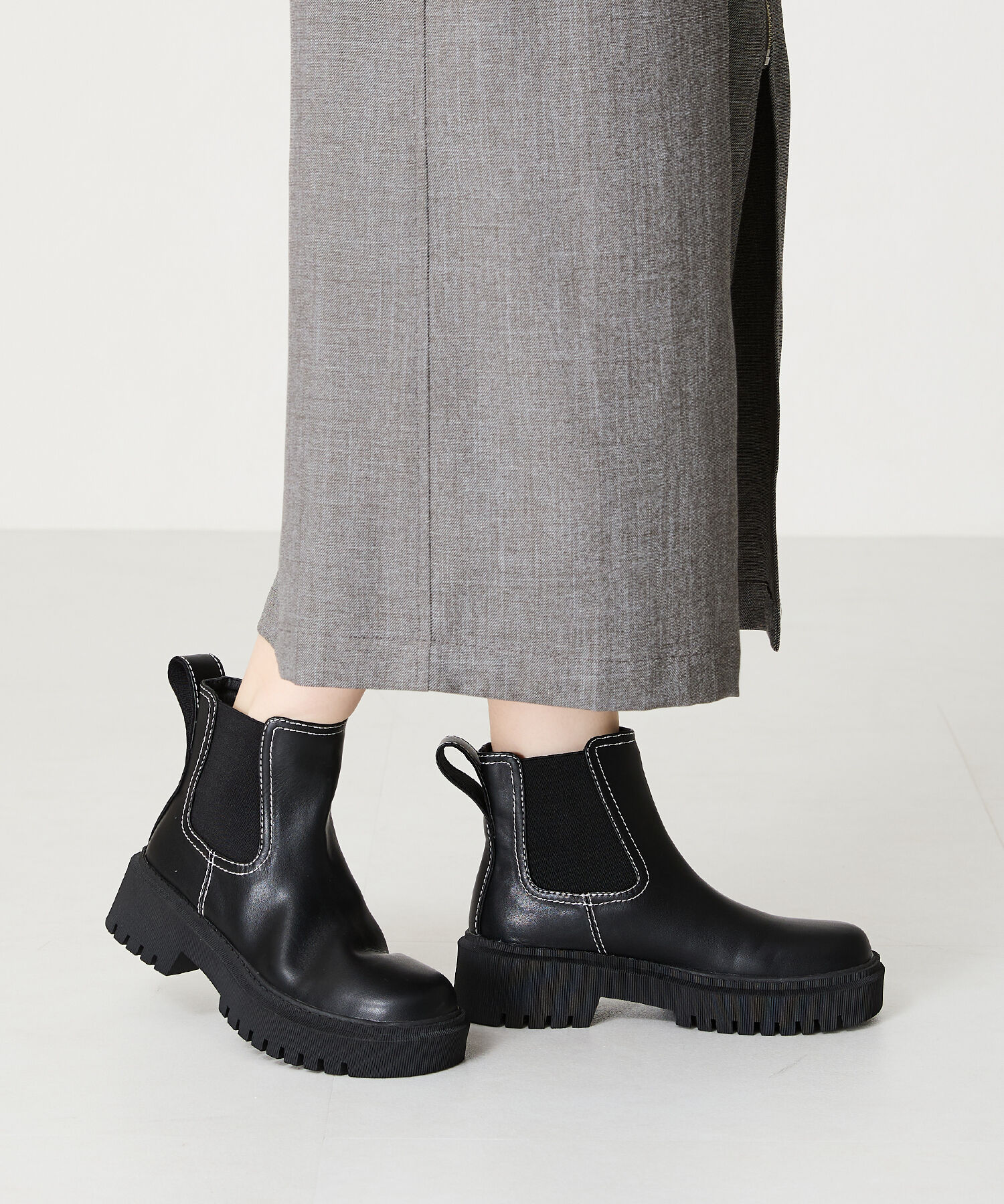 ORiental TRaffic「カラー ステッチ サイドゴア ブーツ /41408」|ショートブーツ|