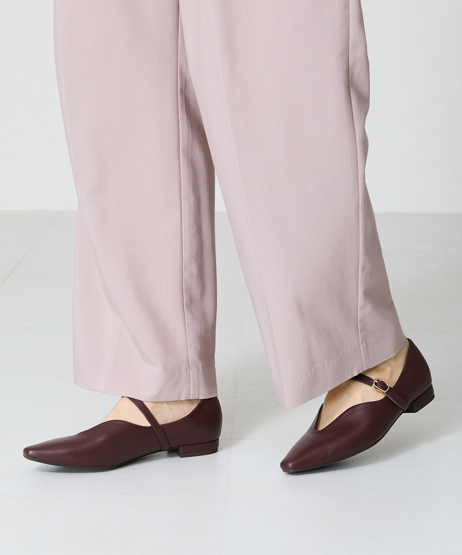 ORiental TRaffic「ベルト デザイン フラットパンプス /45302  ベーシック  シンプル ストラップパンプス」|パンプス|