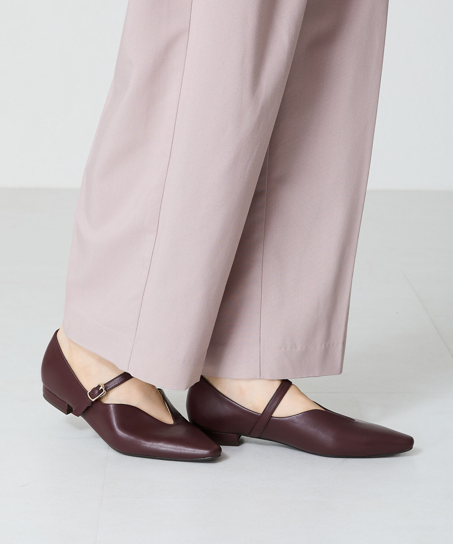 ORiental TRaffic「ベルト デザイン フラットパンプス /45302  ベーシック  シンプル ストラップパンプス」|パンプス|