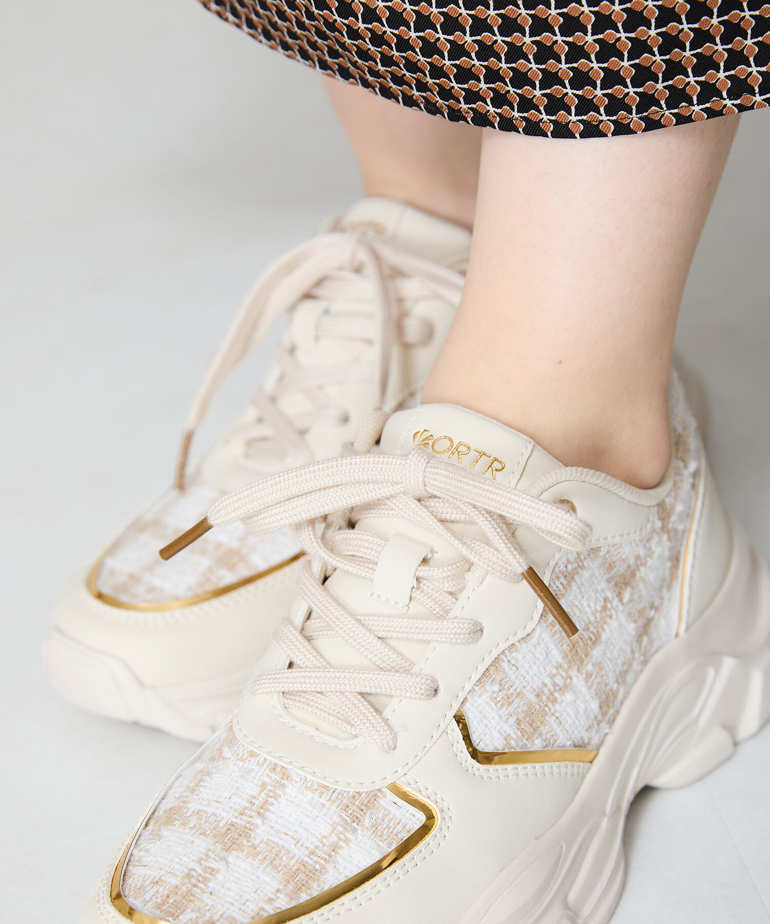 ORiental TRaffic「2WAYシューレースツイードスニーカー/OT3746」|スニーカー|