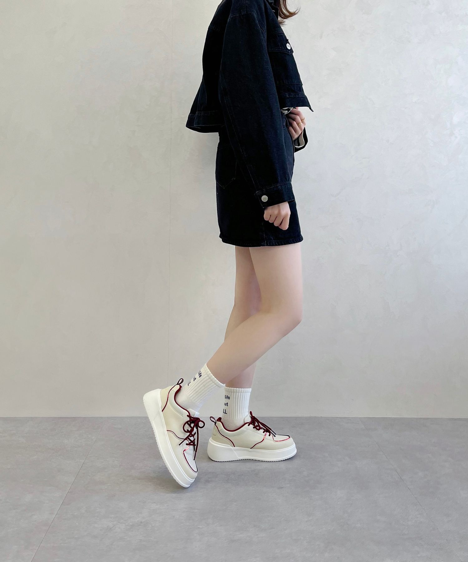 ORiental TRaffic「【新色追加】バイカラー ボリュームソール スニーカー /OT3750 厚底  クッション 軽量」|スニーカー|