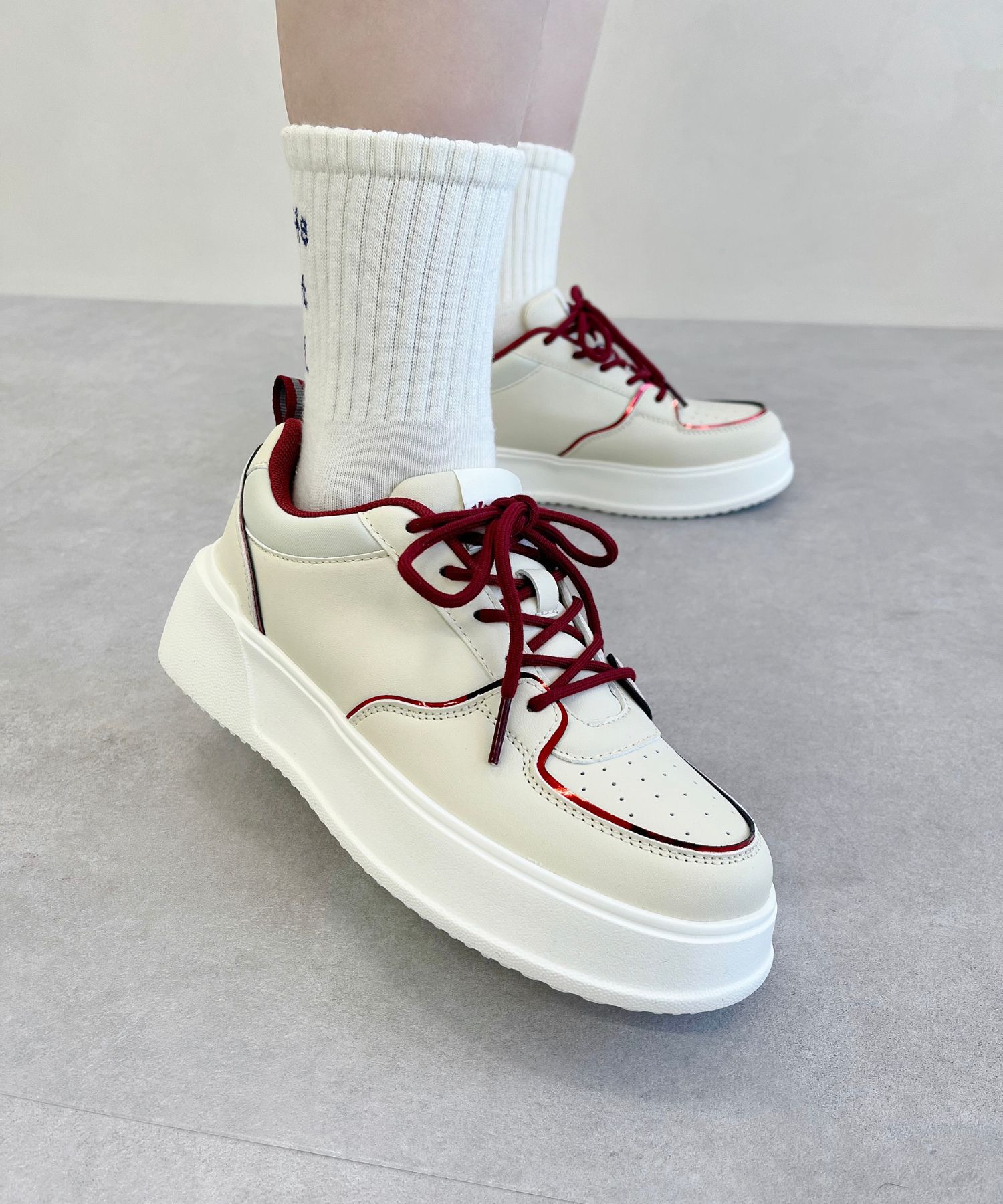 ORiental TRaffic「【新色追加】バイカラー ボリュームソール スニーカー /OT3750 厚底  クッション 軽量」|スニーカー|