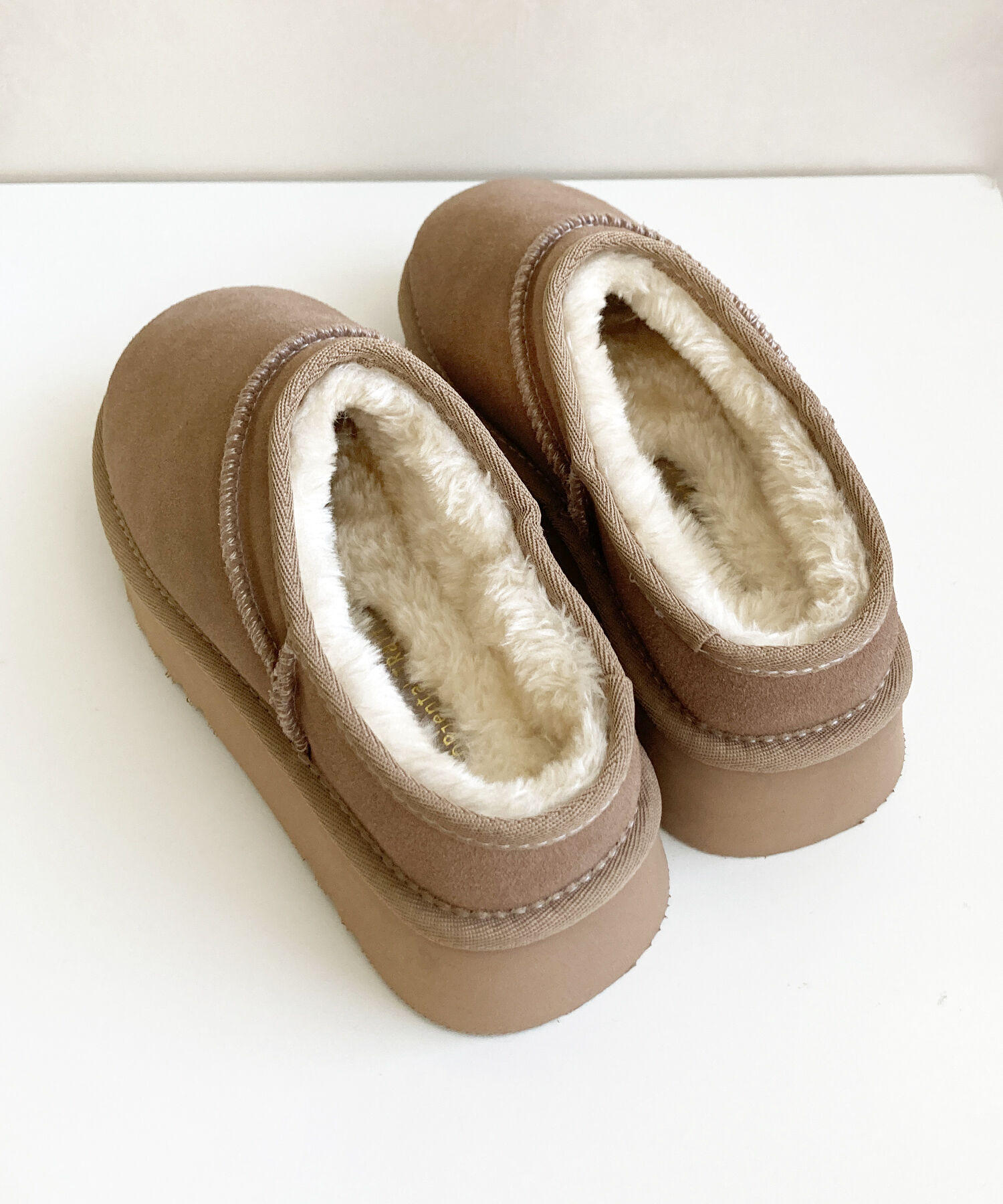 ORiental TRaffic「厚底 ムートン スリッポン シューズ/41320」|ショートブーツ|