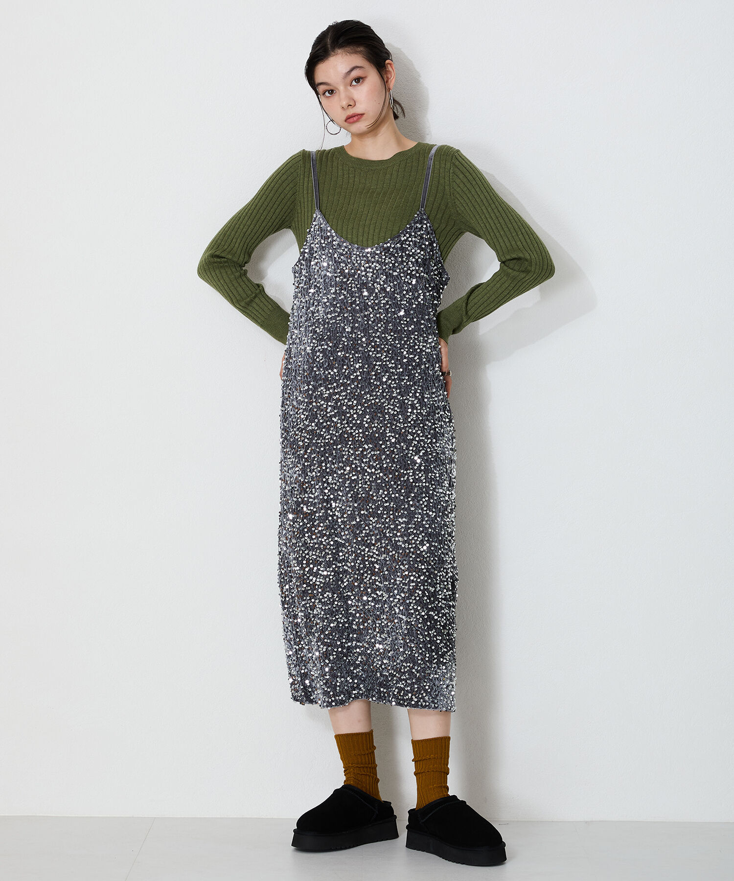 ORiental TRaffic「厚底 ムートン スリッポン シューズ/41320」|ショートブーツ|