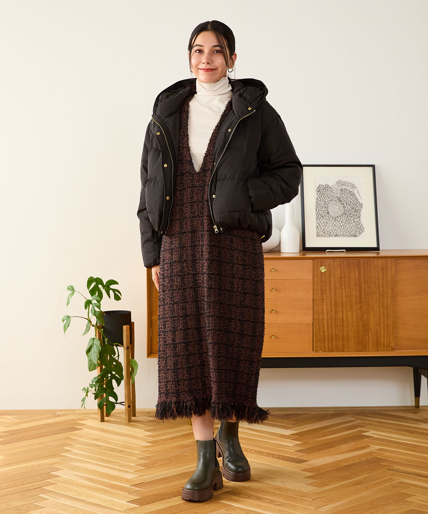 ORiental TRaffic「フーディー ダウン ジャケット /MO43D03」|ダウン|