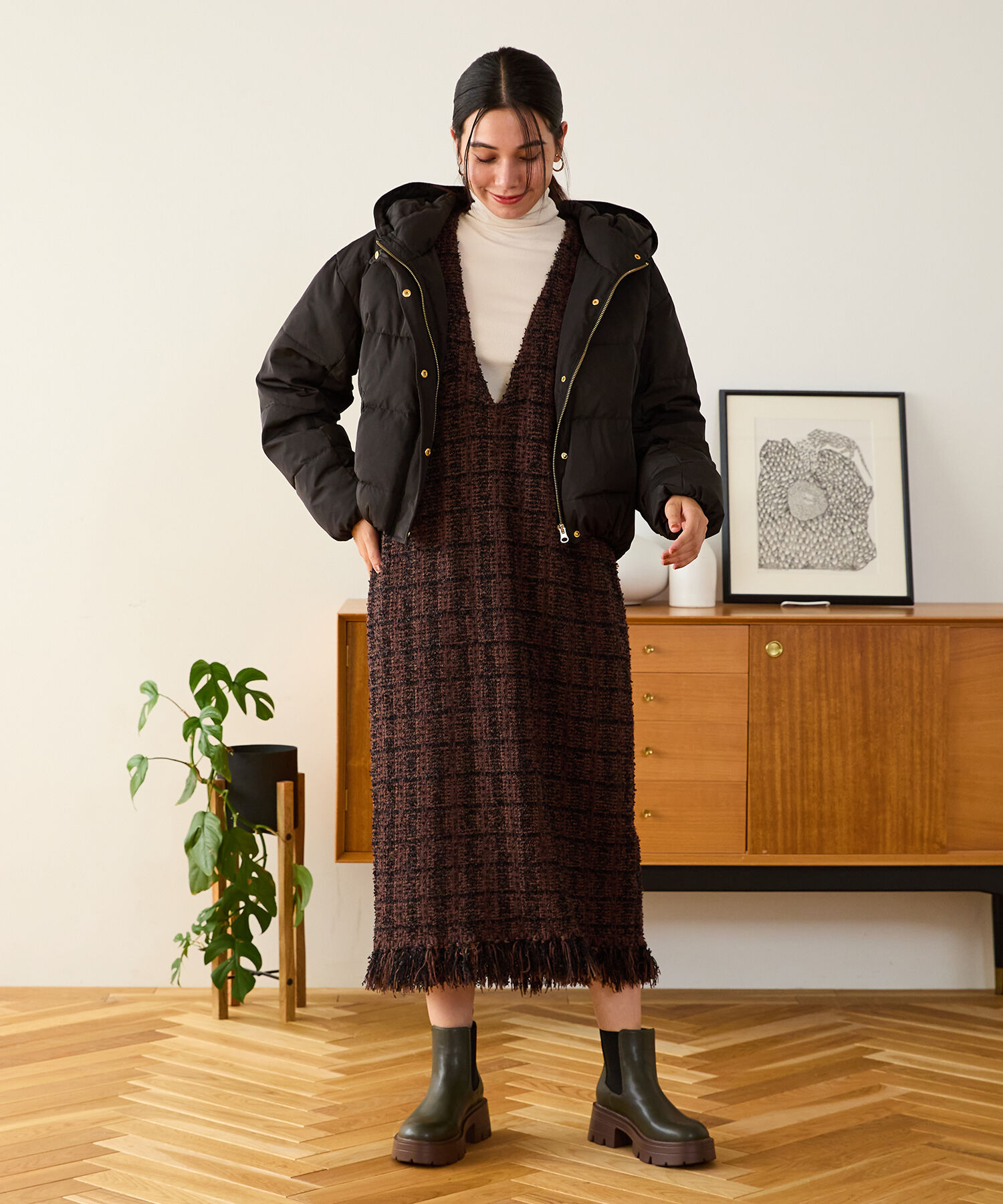 ORiental TRaffic「フーディー ダウン ジャケット /MO43D03」|ダウン|