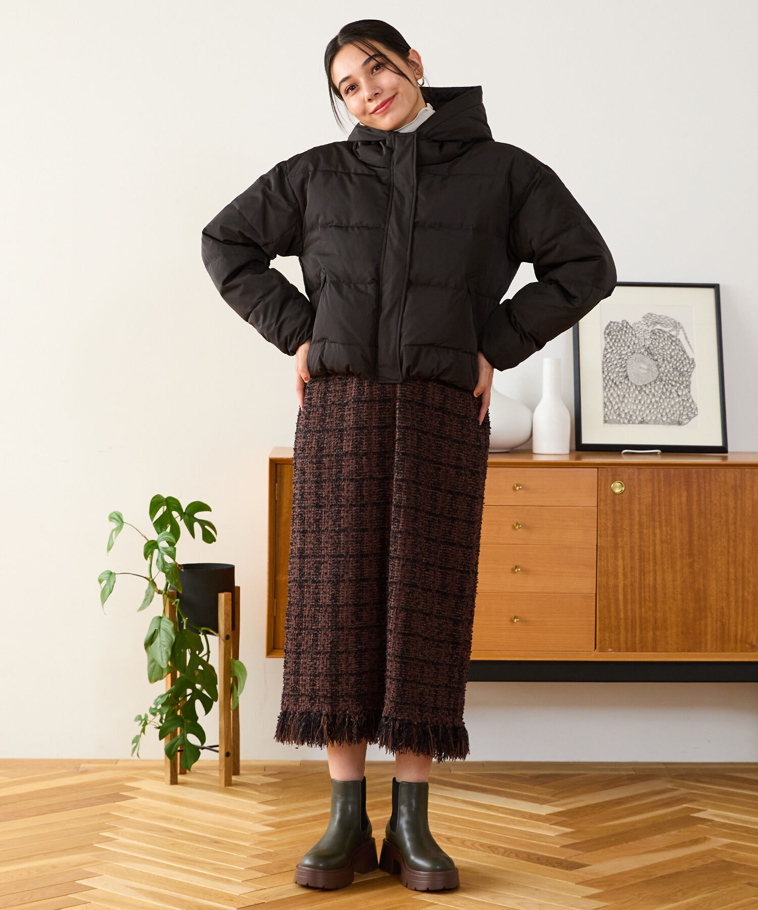 ORiental TRaffic「フーディー ダウン ジャケット /MO43D03」|ダウン|