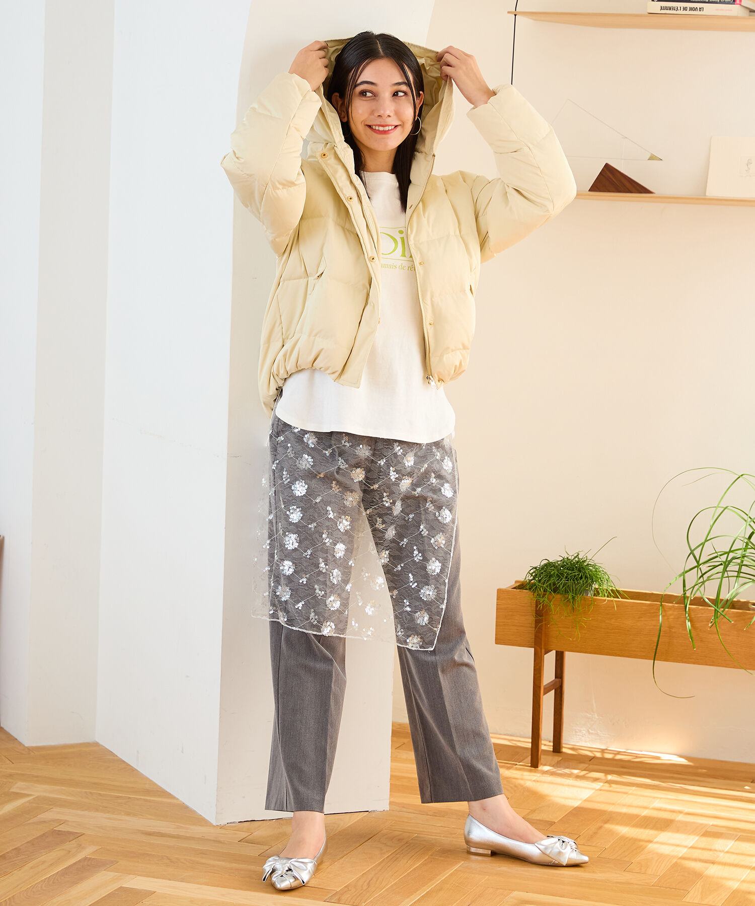 ORiental TRaffic「フーディー ダウン ジャケット /MO43D03」|ダウン|