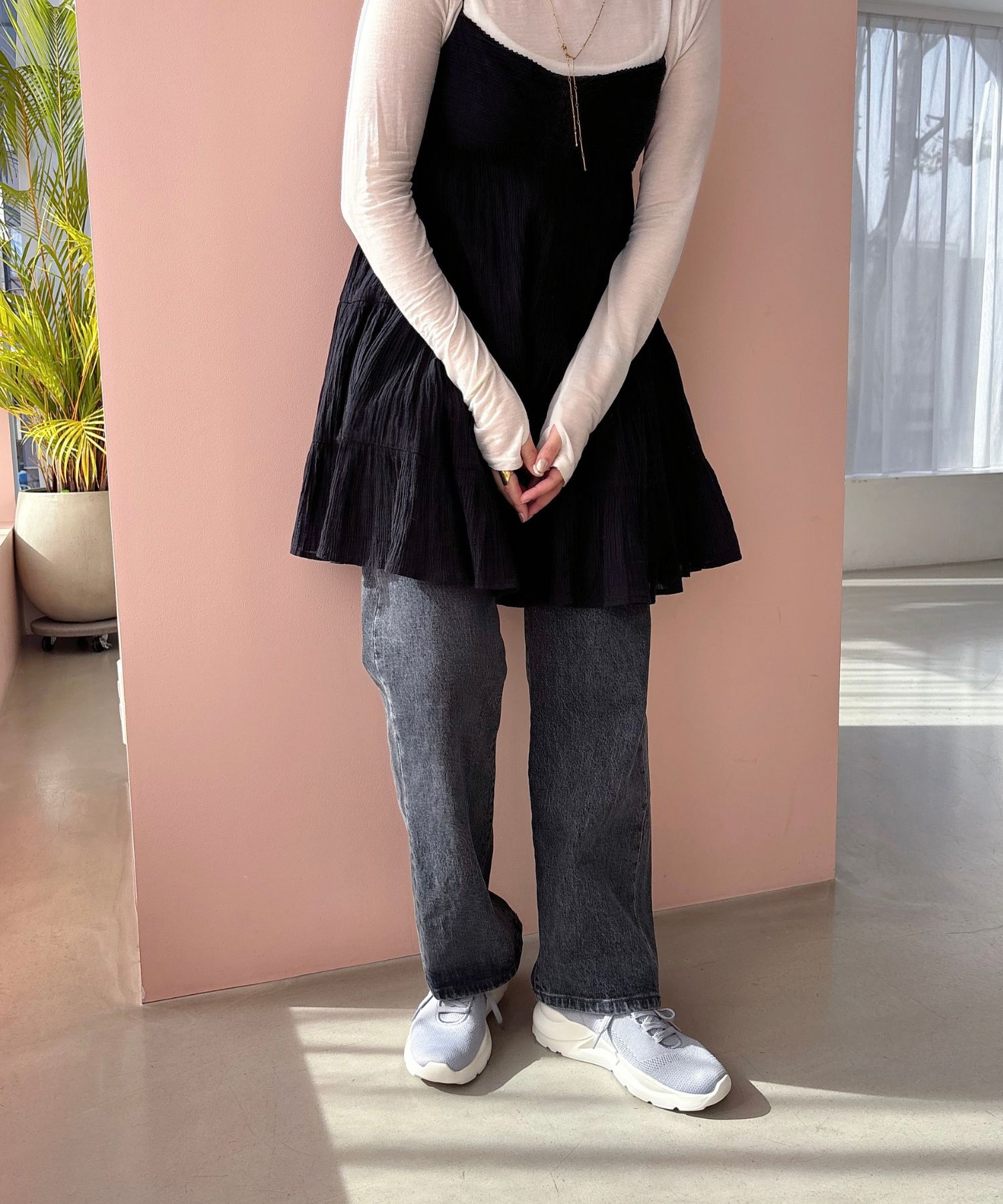 ORiental TRaffic「 【瞬間フィット】 ニットスニーカー /OT3757 軽量 歩きやすい 楽ちん ハンズフリー」|スニーカー|