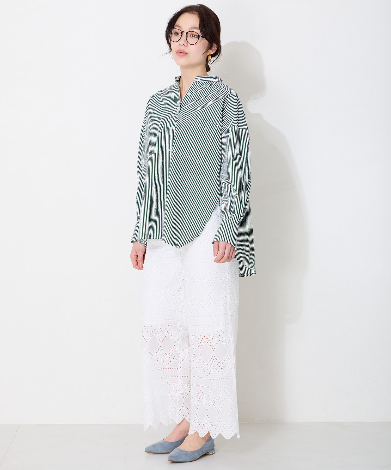 ORiental TRaffic「【跳べるパンプス/シリーズ累計１５０万足突破】メタリックライン フラット /R-3218 パンプス クッション」|パンプス|