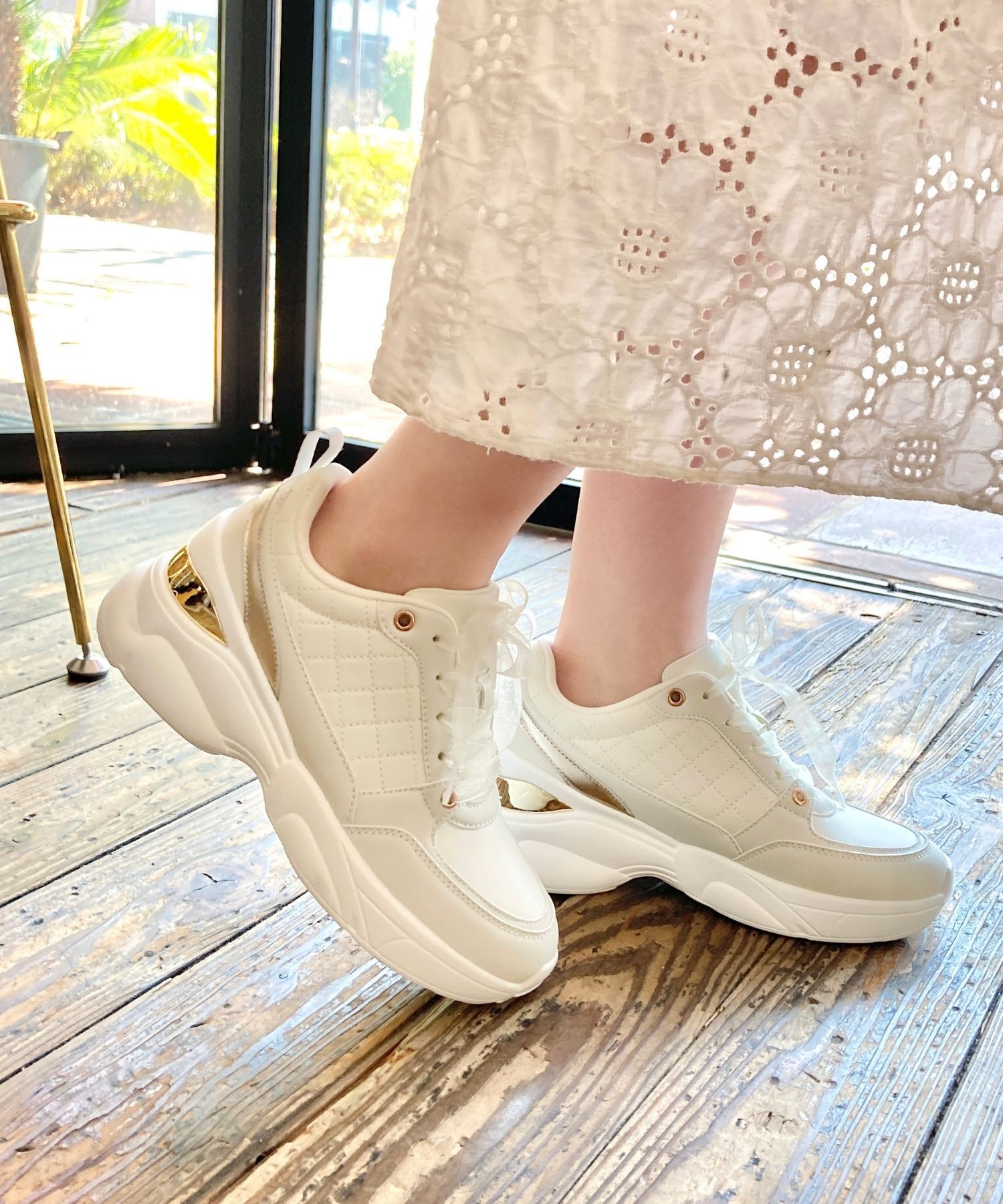 ORiental TRaffic「ヒールアップメタリックパーツスニーカー/OT3761 スニーカー 人気 トレンド」|スニーカー|