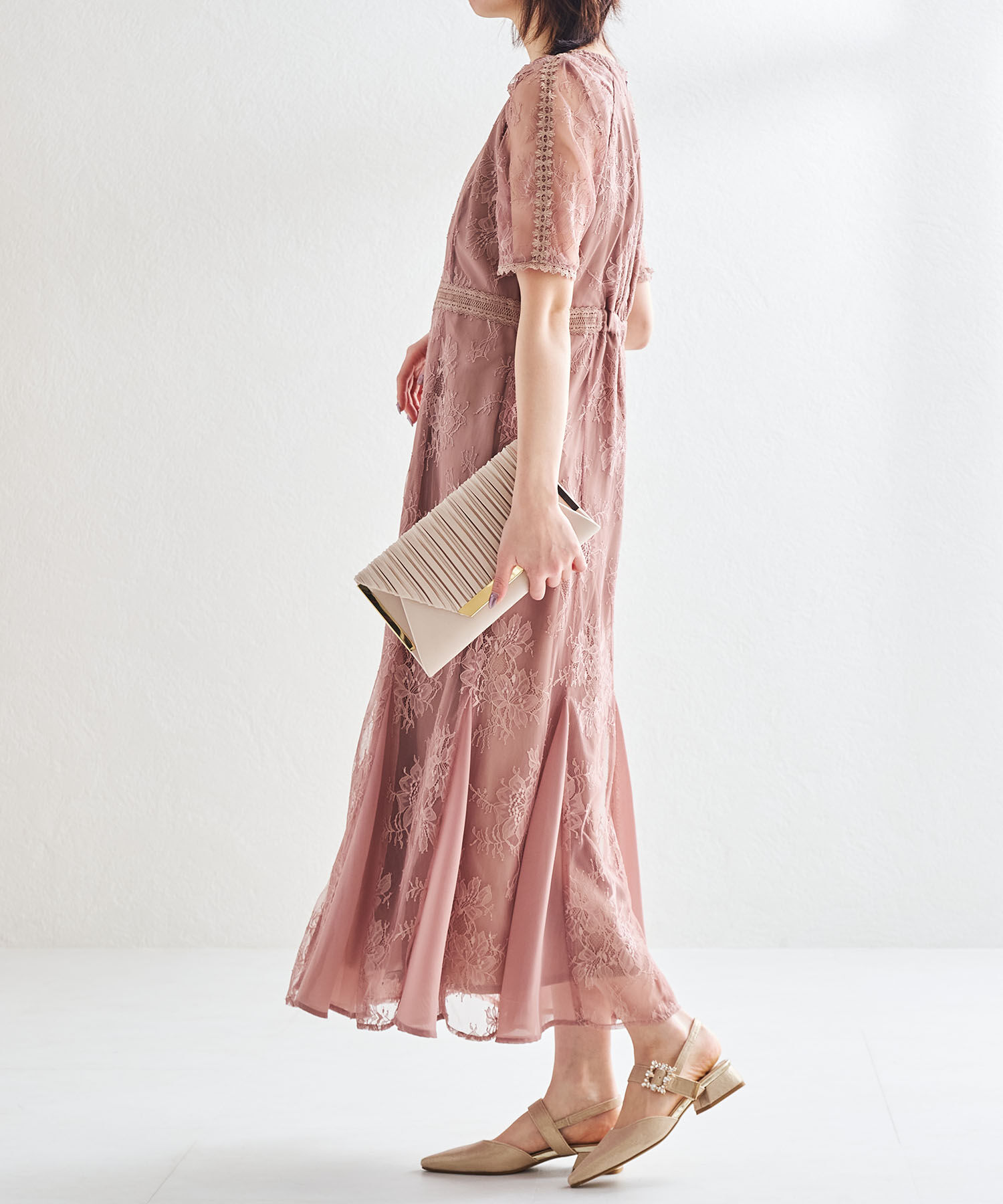 ORiental TRaffic「【オケージョン】ビジューバックストラップローヒールパンプス/MOR111」|パンプス|