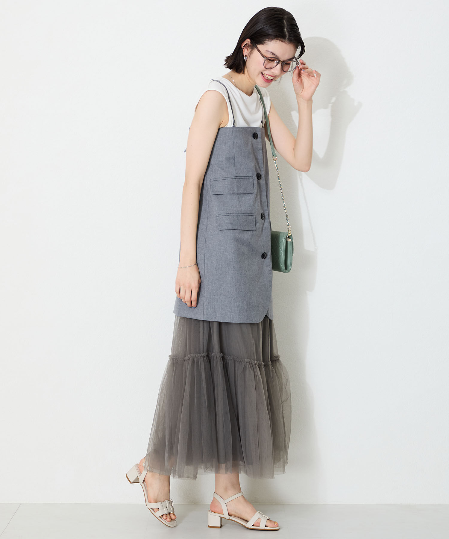 WA Oriental TRaffic「編み込みヒールサンダル/52203 サンダル 人気 トレンド 華奢 ヒール5.2cm」|サンダル|