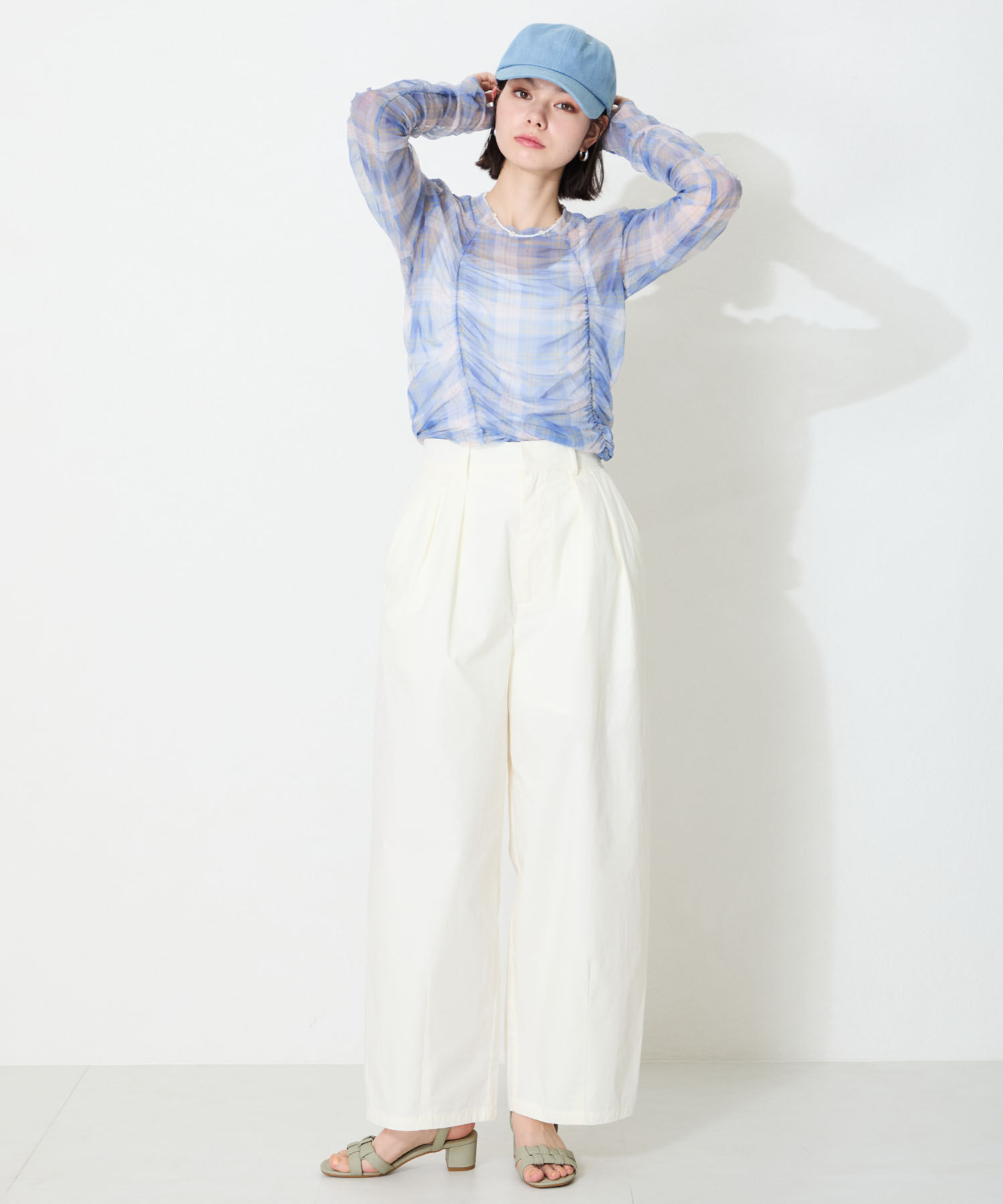 WA Oriental TRaffic「編み込みヒールサンダル/52203 サンダル 人気 トレンド 華奢 ヒール5.2cm」|サンダル|