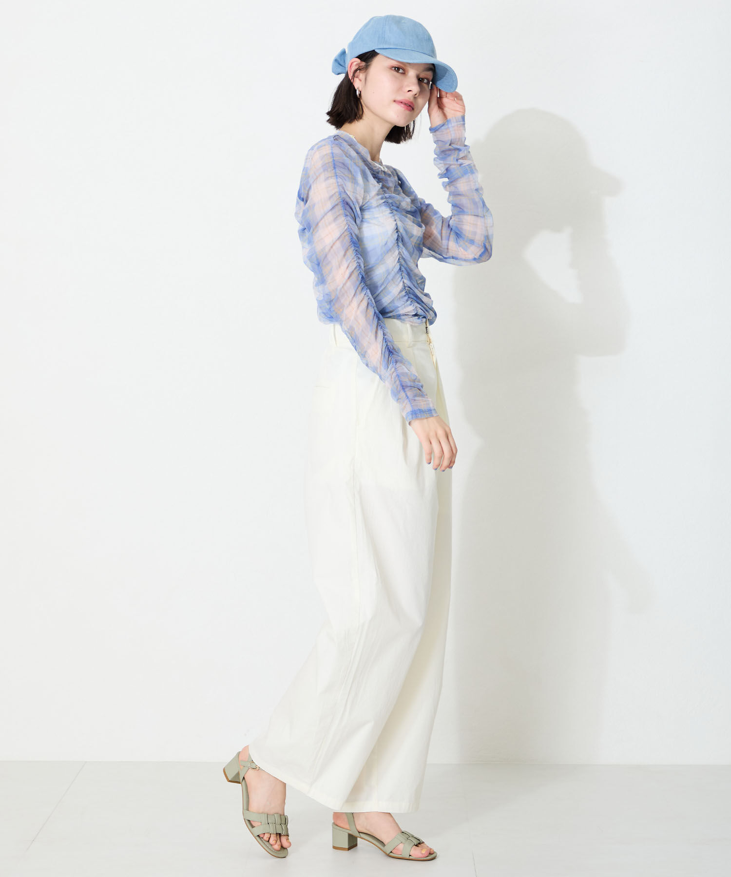 WA Oriental TRaffic「編み込みヒールサンダル/52203 サンダル 人気 トレンド 華奢 ヒール5.2cm」|サンダル|