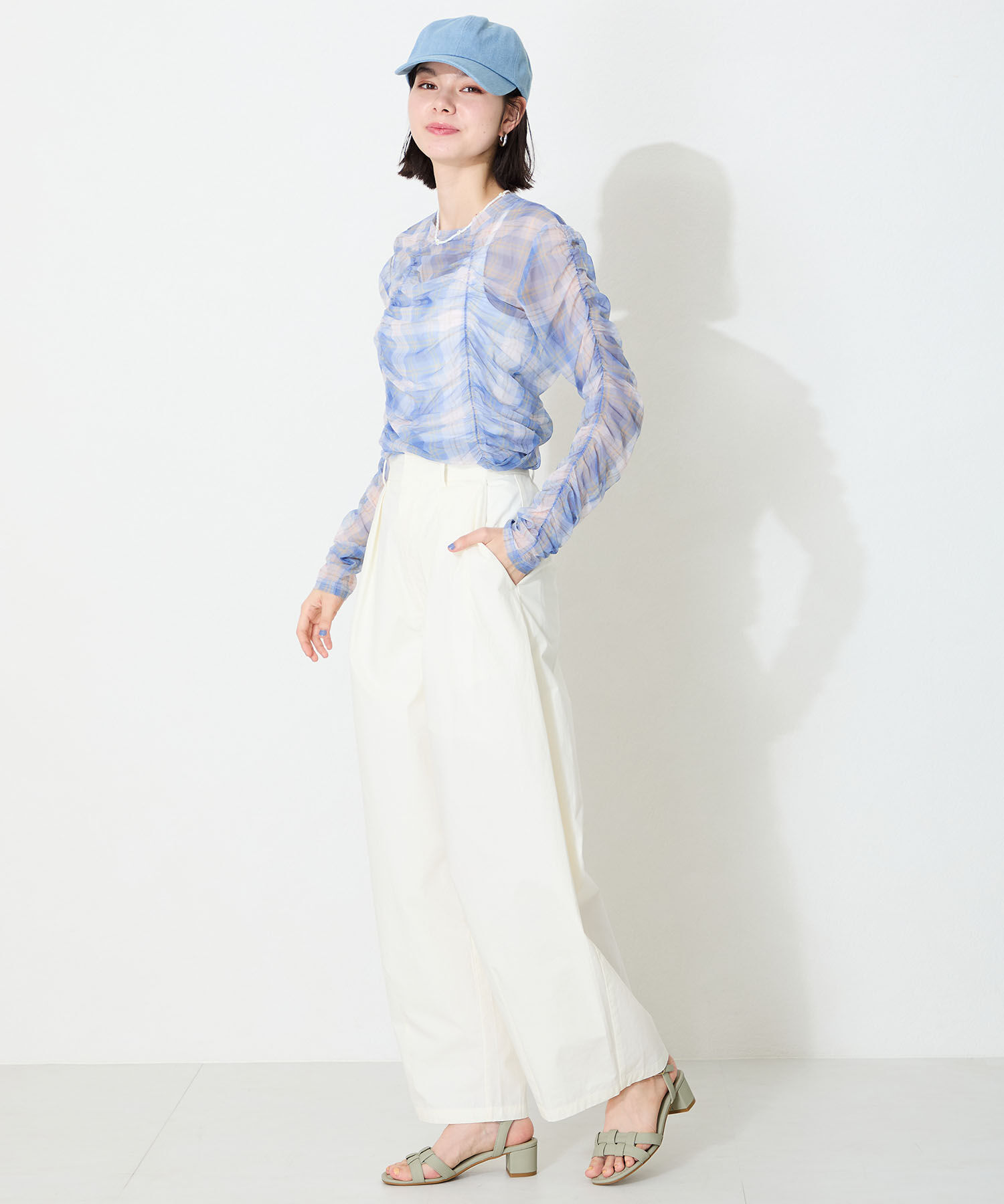 WA Oriental TRaffic「編み込みヒールサンダル/52203 サンダル 人気 トレンド 華奢 ヒール5.2cm」|サンダル|