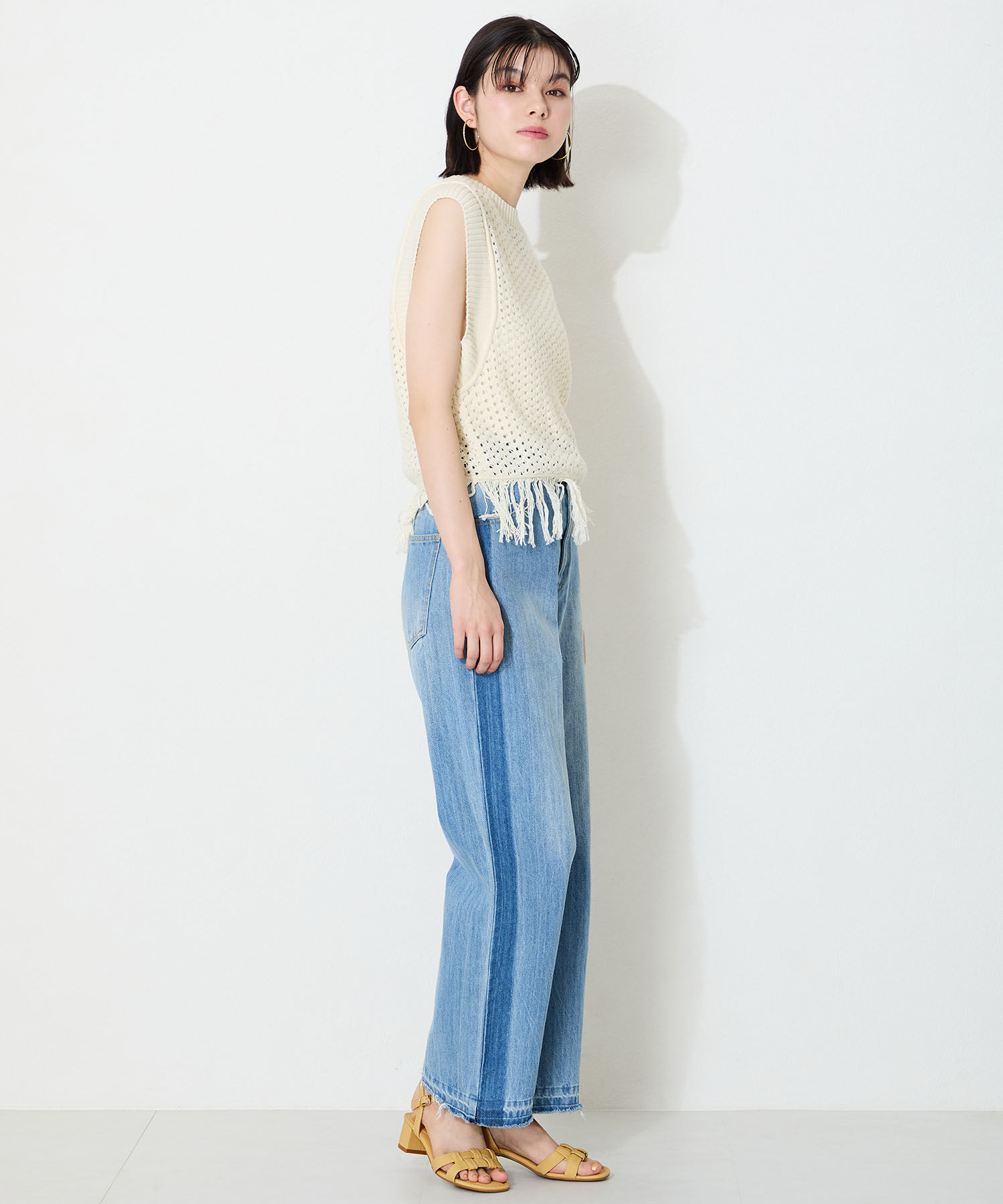 WA Oriental TRaffic「編み込みヒールサンダル/52203 サンダル 人気 トレンド 華奢 ヒール5.2cm」|サンダル|