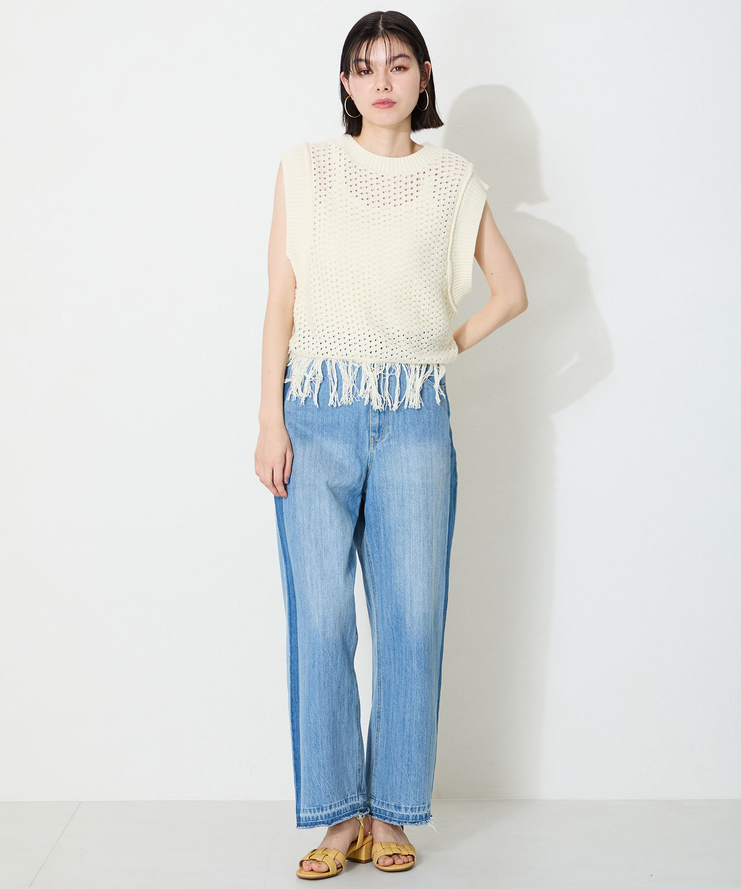 WA Oriental TRaffic「編み込みヒールサンダル/52203 サンダル 人気 トレンド 華奢 ヒール5.2cm」|サンダル|