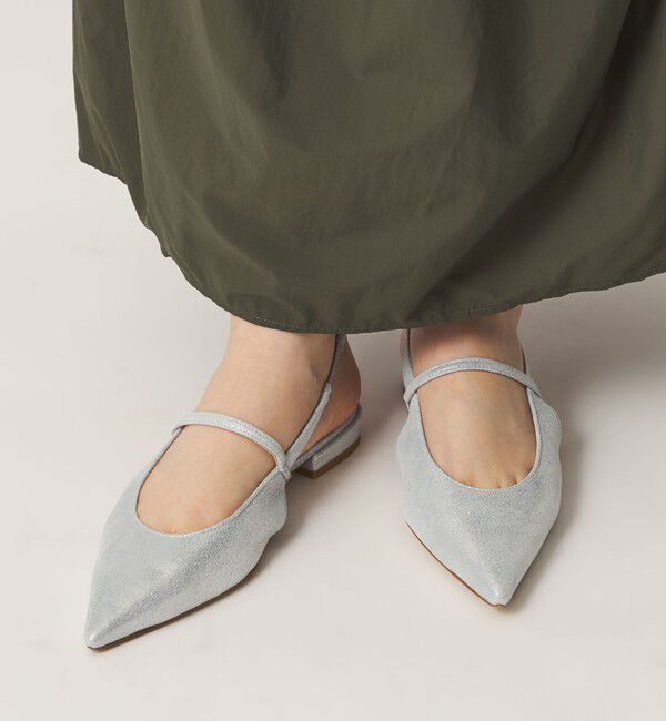 ODETTE E ODILE「ポインテッド ナロー ストラップ バックベルト フラット20&uarr;」|パンプス|