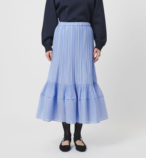 UNITED ARROWS「オーガンジー コンスト プリーツスカート」|スカート|