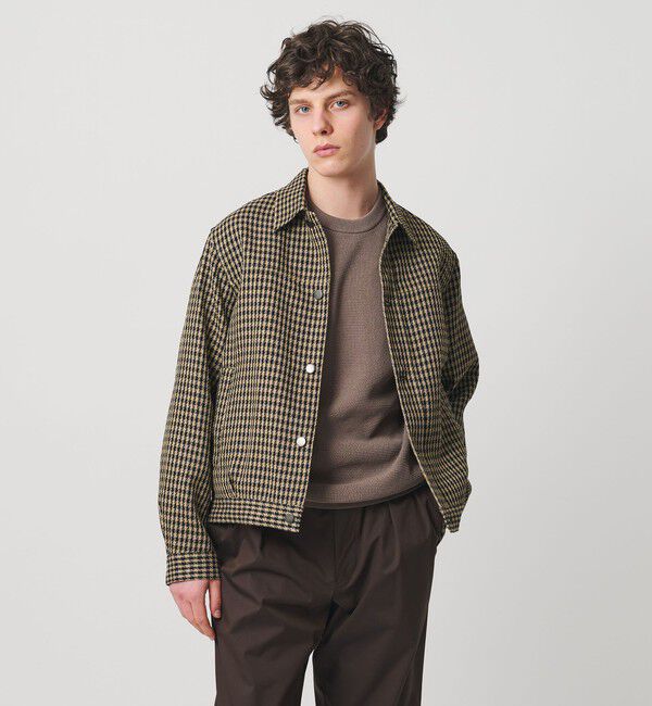 UNITED ARROWS「リネン バスケットツイル モダン トラッカージャケット」|ブルゾン・スタジャン|BEIGE