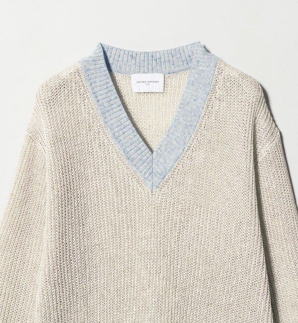 UNITED ARROWS「カラーヤーン Vネック ニット ‐ウォッシャブル‐」|ニット・セーター|