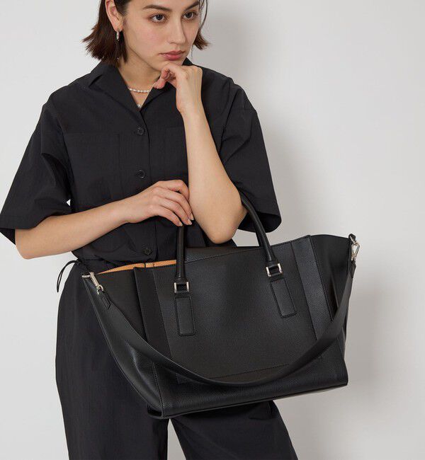 UNITED ARROWS green label relaxing「【WEB限定】トラペーズ ワイドベルト トートバッグ / A4 / 通勤」|トートバッグ|