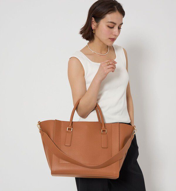 UNITED ARROWS green label relaxing「【WEB限定】トラペーズ ワイドベルト トートバッグ / A4 / 通勤」|トートバッグ|