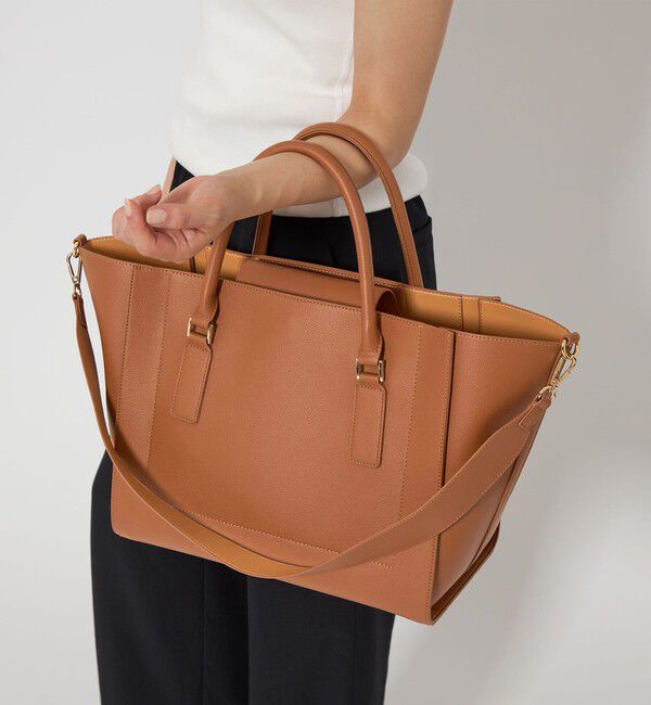 UNITED ARROWS green label relaxing「【WEB限定】トラペーズ ワイドベルト トートバッグ / A4 / 通勤」|トートバッグ|