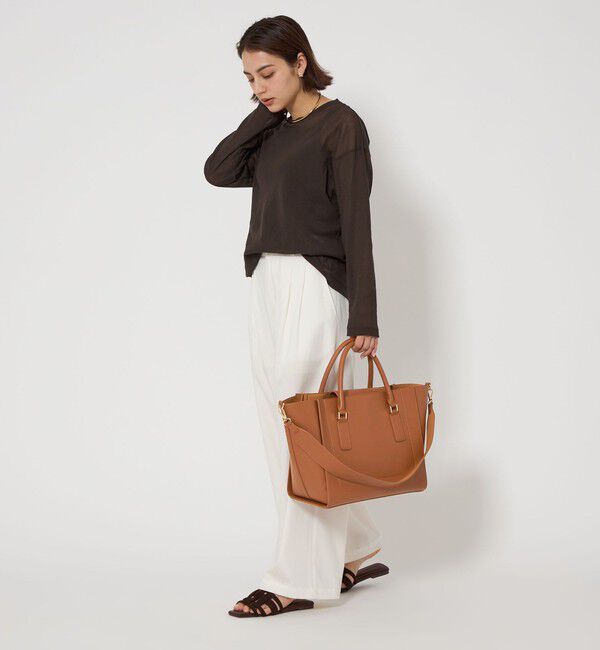 UNITED ARROWS green label relaxing「【WEB限定】トラペーズ ワイドベルト トートバッグ / A4 / 通勤」|トートバッグ|