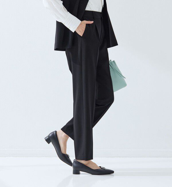 UNITED ARROWS green label relaxing「［size SHORT/TALLあり］パウドレ テーパード パンツ ウォッシャブル ストレッチ」|スラックス|