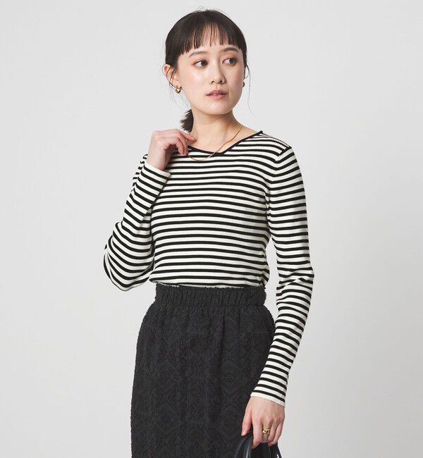 UNITED ARROWS green label relaxing「＜1_OF MINE＞リブ アシンメトリー ネック プルオーバー ニット」|ニット・セーター|その他1