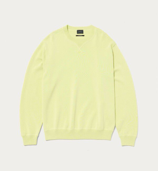 UNITED ARROWS green label relaxing「コットン シルク ミックス インレイ クルーネック ニット」|ニット・セーター|