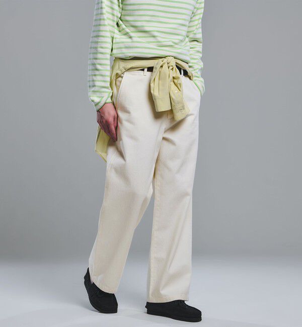 UNITED ARROWS green label relaxing「ウォッシュド ワイド デニムパンツ」|デニム|WHITE