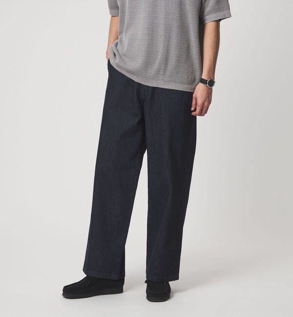 UNITED ARROWS green label relaxing「ウォッシュド ワイド デニムパンツ」|デニム|