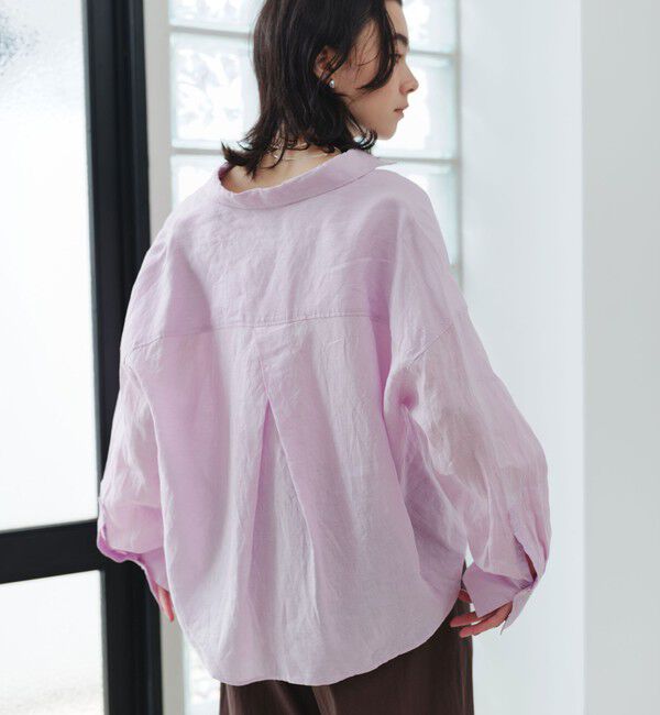 UNITED ARROWS green label relaxing「【結論シリーズ】リネンバランスシャツ［size SHORTあり］」|シャツ・ブラウス|