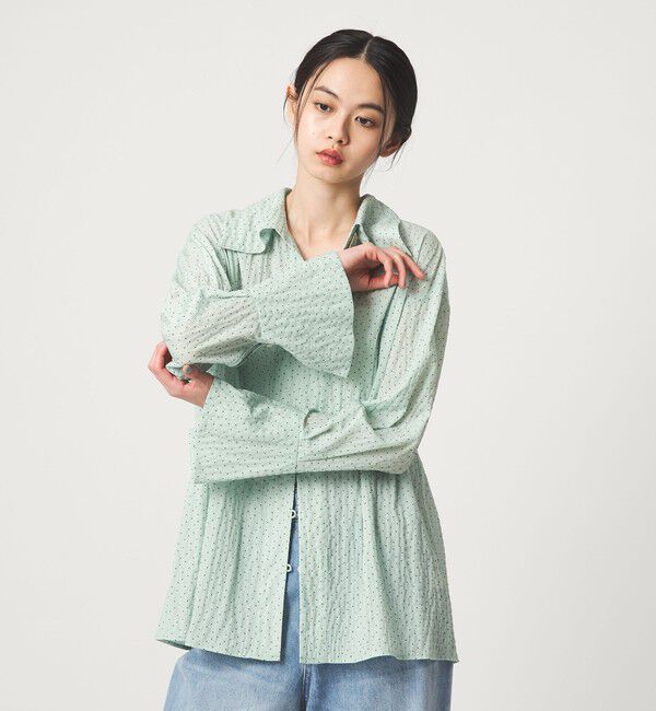 EMMEL REFINES「＜EMMEL REFINES＞EM ドット セミシアー シャツ」|シャツ・ブラウス|